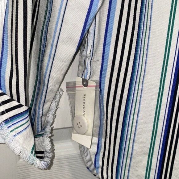 Maeve by Anthropologie Striped Shirt Jacket Womens Size Small - Picture 15 of 16
